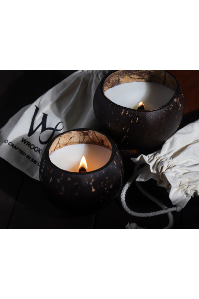 Coconut Bowl Vegan Candles - Coconut and Green Tea 